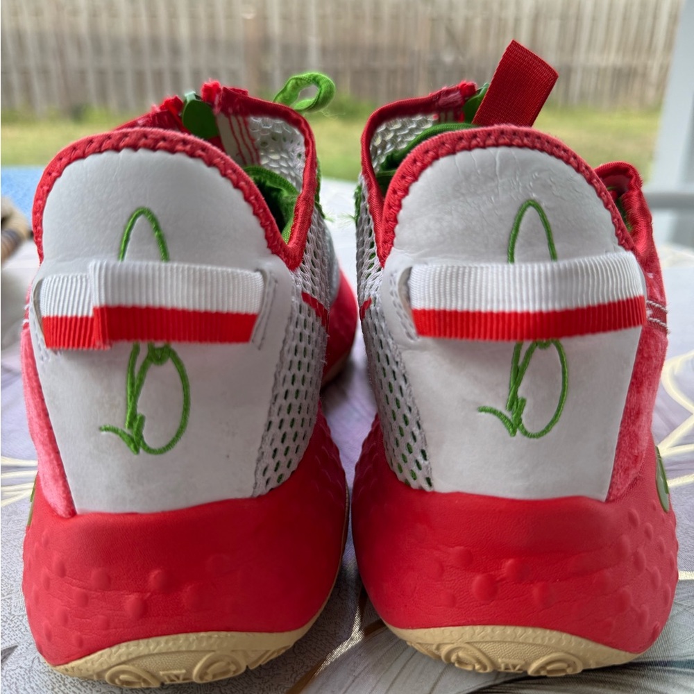 Nike Air PG 4 Christmas Edition Men's Sneakers Red Green Size 8 CD5079-602. - Picture 10 of 11
